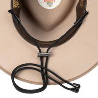 Black Chin Strap Attached to Hat