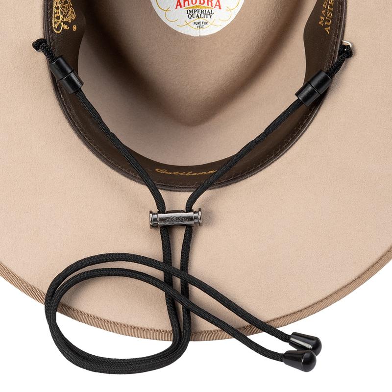 Black Chin Strap Attached to Hat