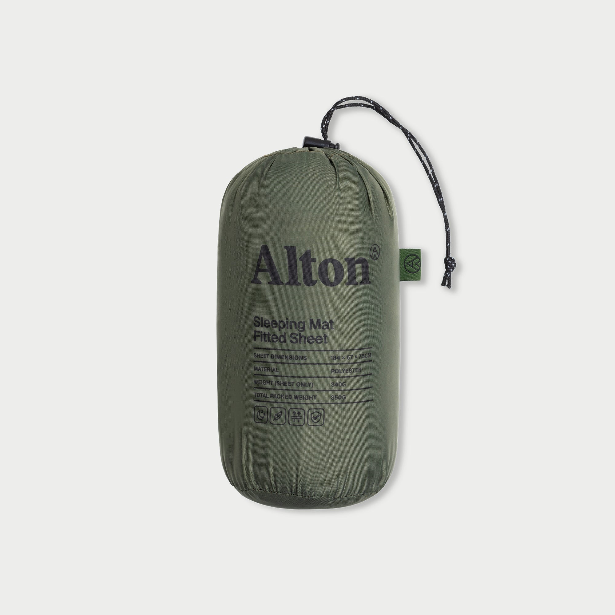 Alton Goods Fitted Sheet for Sleeping Mat packed into bag