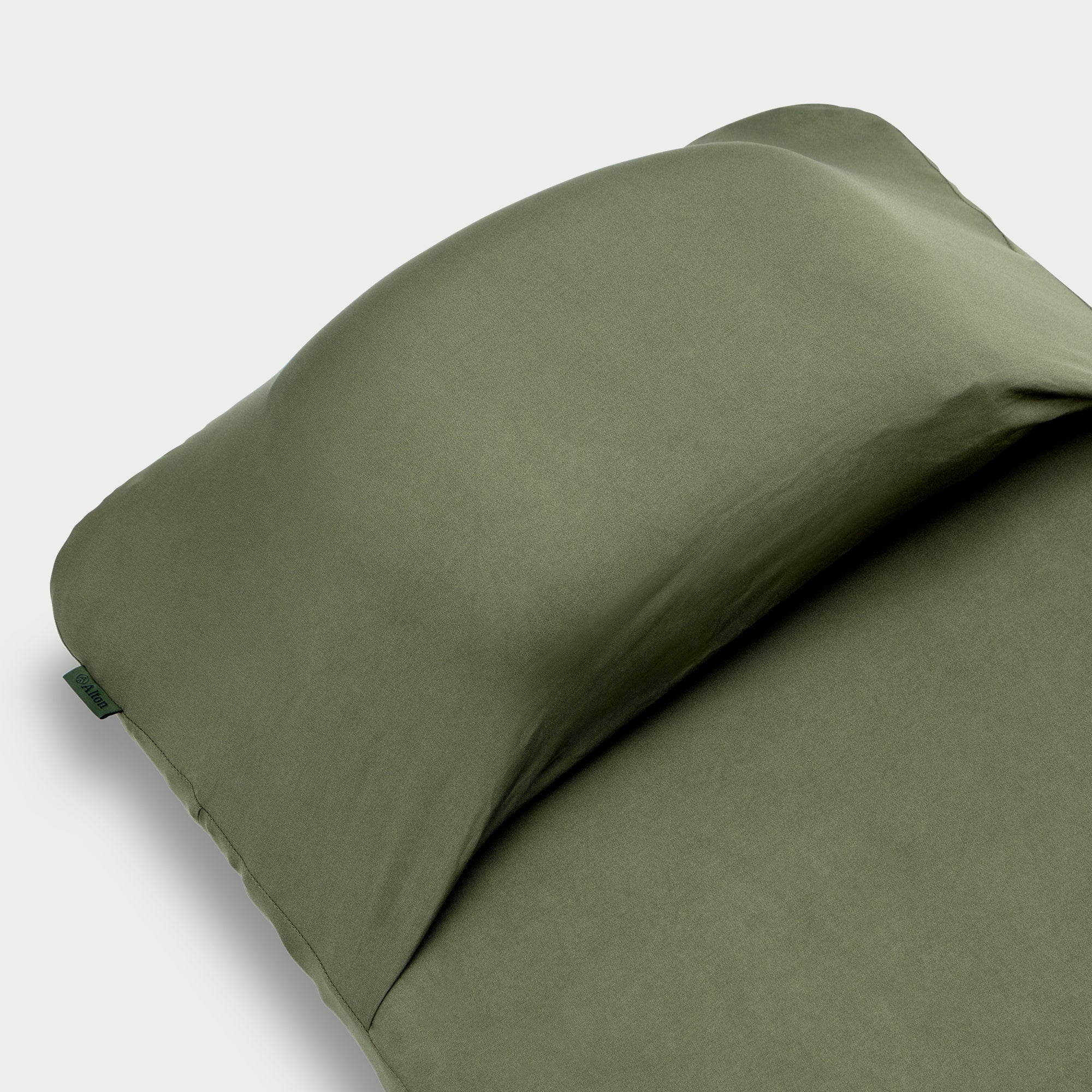 Close up of pillow on Alton Goods Fitted Sheet for Sleeping Mat