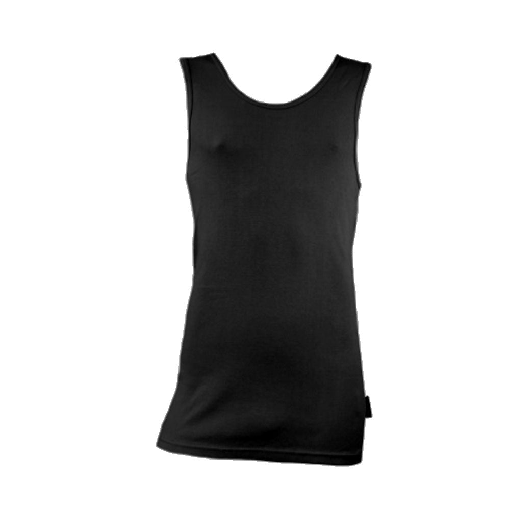 Bamboo Textiles Mens Singlet in Black