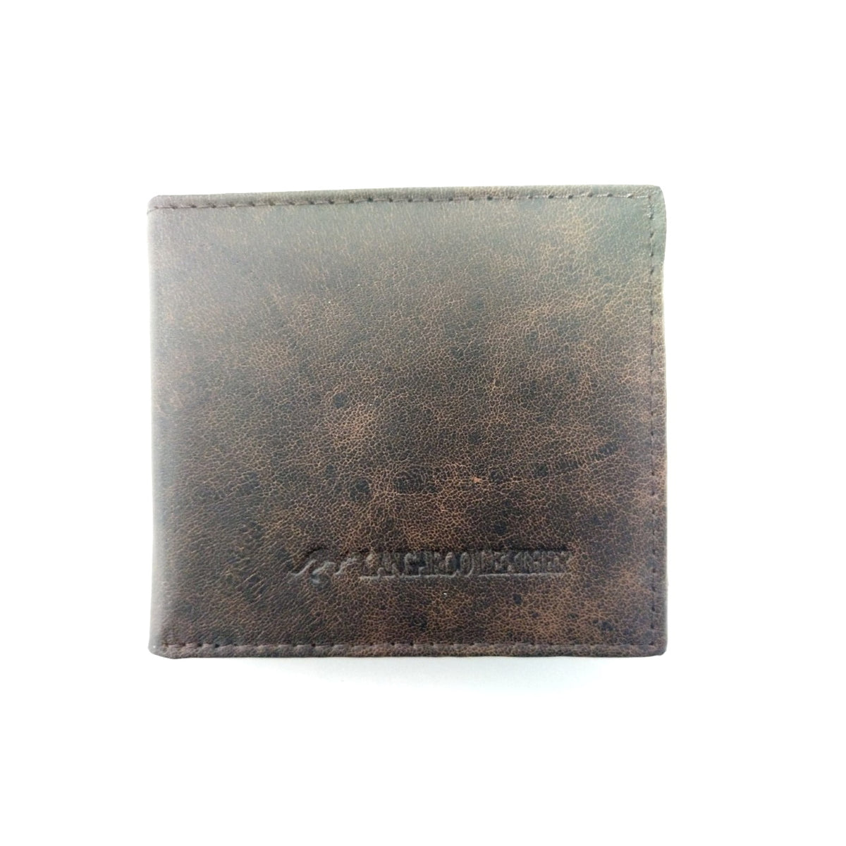 Barmah Kangaroo Leather Single Fold Wallet in Vintage Brown