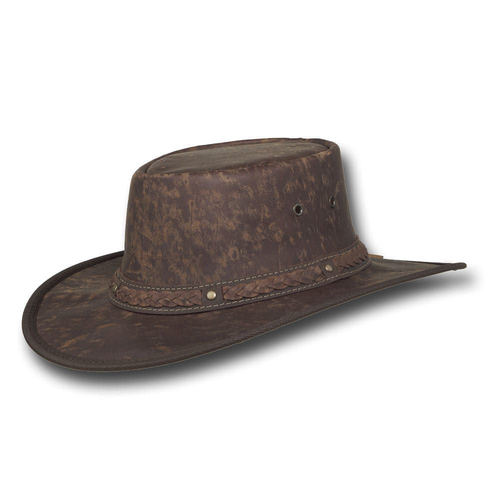 Barmah Squashy Kangaroo Leather Hat in Hickory