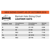 Barmah Foldaway Suede Cooler Hat Sizes