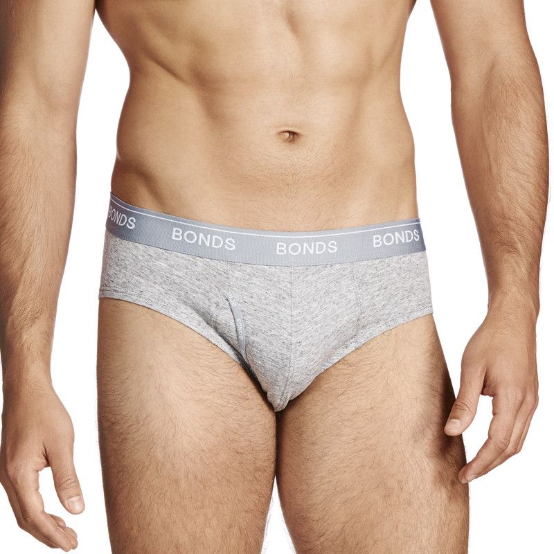 Bonds Men's Guy Front Briefs Grey