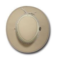 Barmah Canvas Drover Hat Beige Top