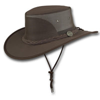 Barmah Canvas Drover Hat Brown