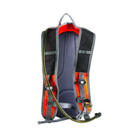 Back view of Caribee Hi Vis Stinger 2L Hydration Pack in Orange