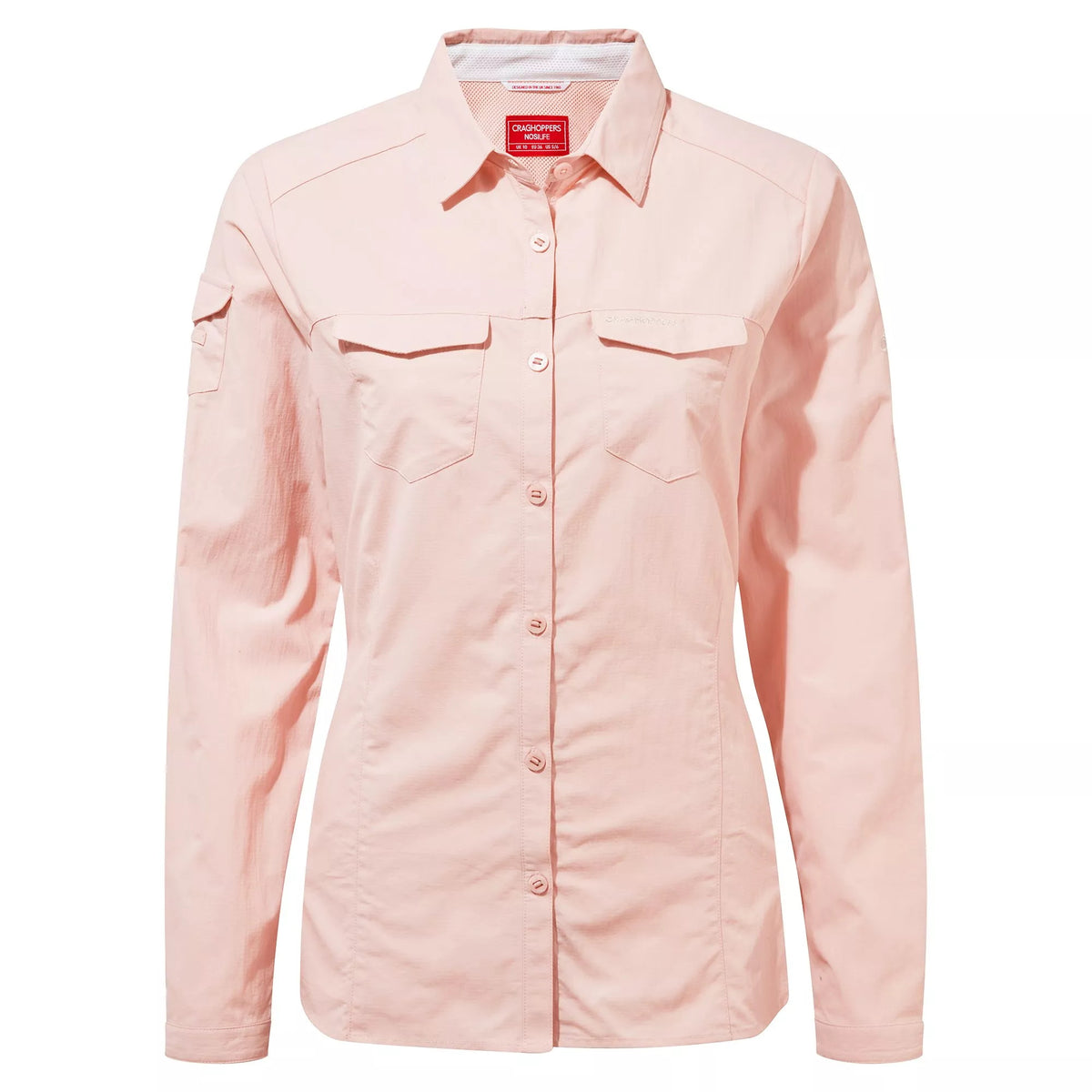 Craghoppers Womens NosiLife Adventure II Long Sleeved Shirt in Pink Clay