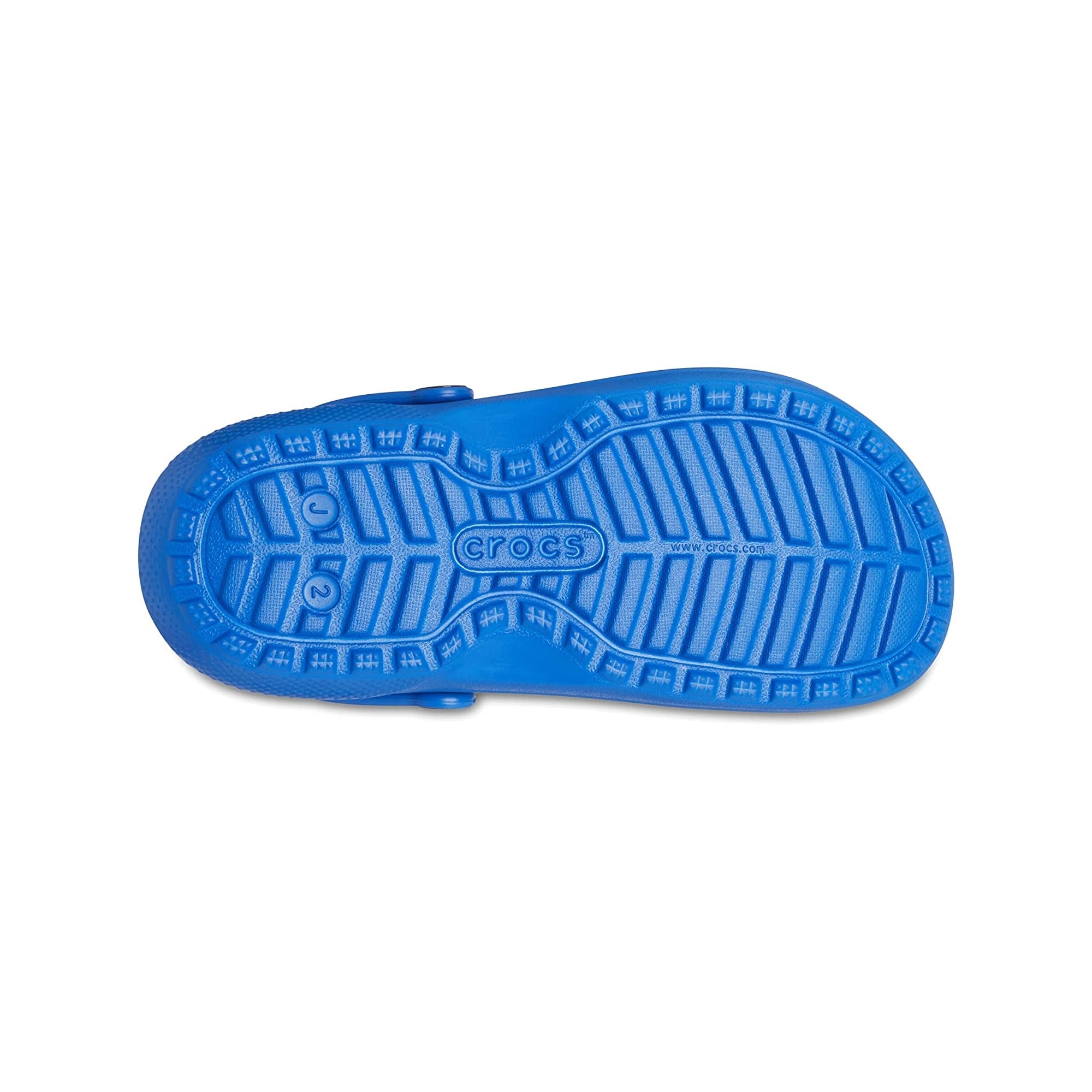 Sole of Crocs Kids Classic Lined Clogs in Blue Bolt