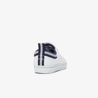 Back of White Volley Classic Canvas Shoe