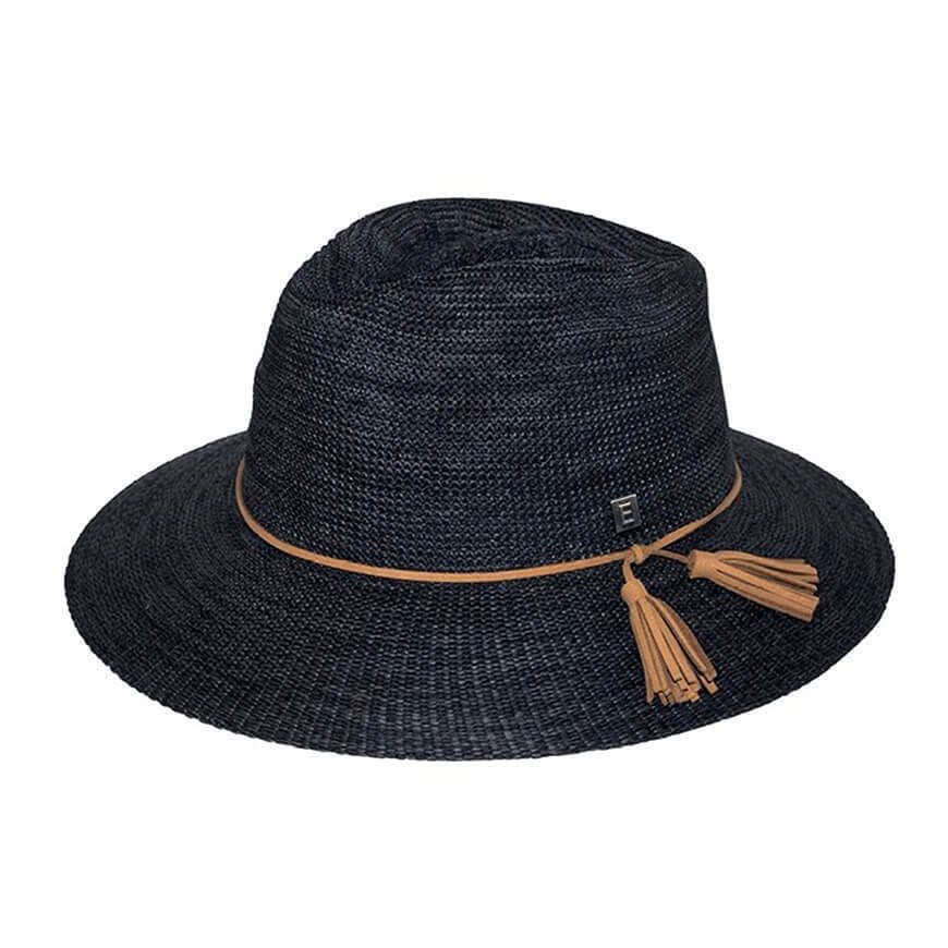 Evoke Caroline Fedora in Black