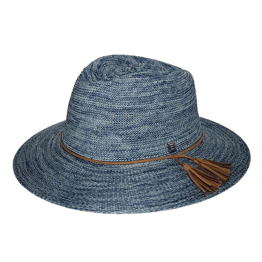 Evoke Caroline Fedora in Blue