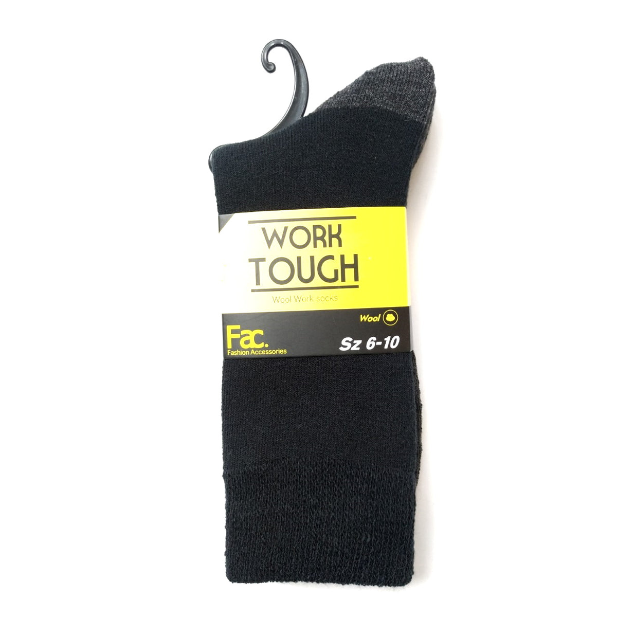 Fac Wool/Acrylic Work Socks Black