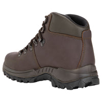 Back of Grisport Classic Mid Waterproof Hiking Boot in Dark Chocolate