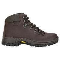 Side view of Grisport Classic Mid Waterproof Hiking Boot in Chocolate