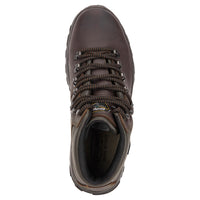 Top down view of Grisport Classic Mid Waterproof Hiking Boot in Chocolate