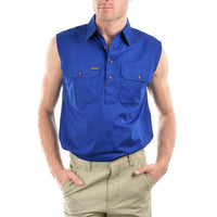 Hard Slog Mens Light Cotton Sleeveless Shirt