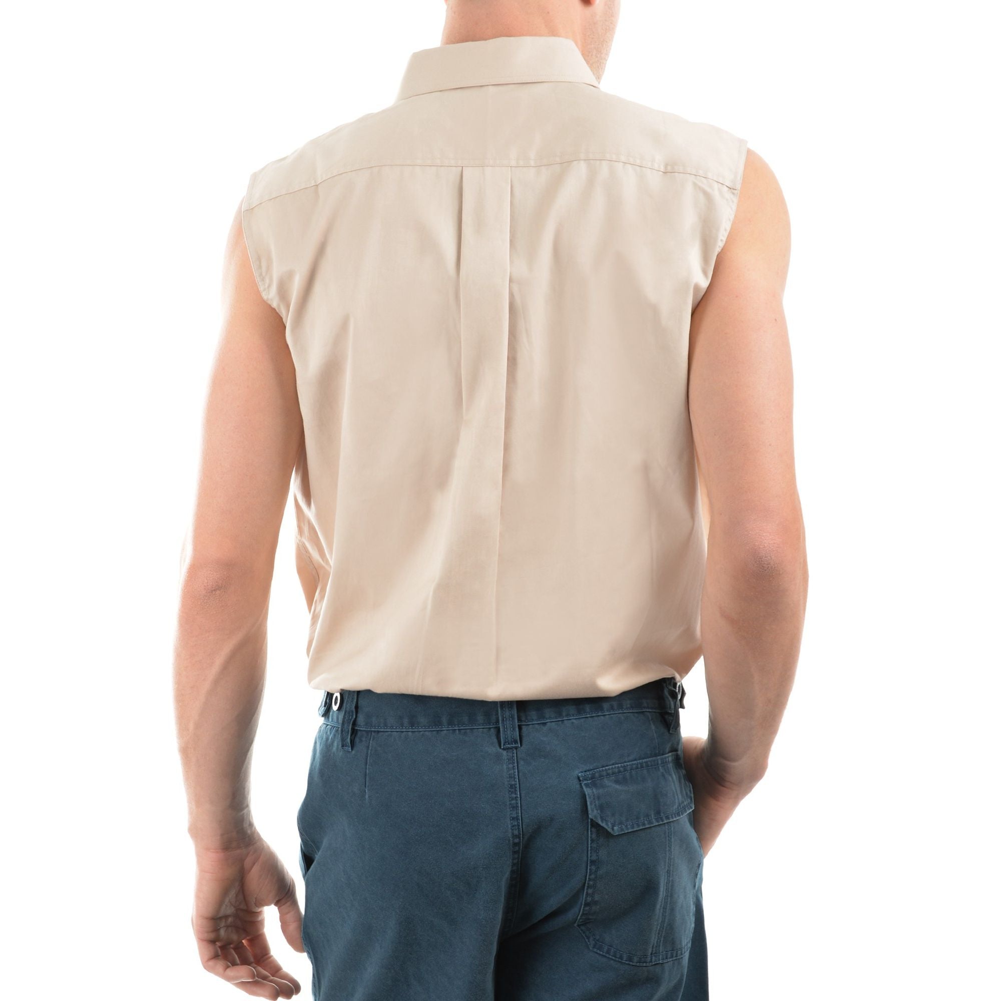 Hard Slog Mens Light Cotton Sleeveless Shirt