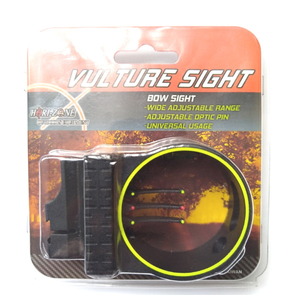 Horizone 3 Pin Fibreoptic Bow Sight in packet