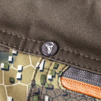 Stag logo on stud