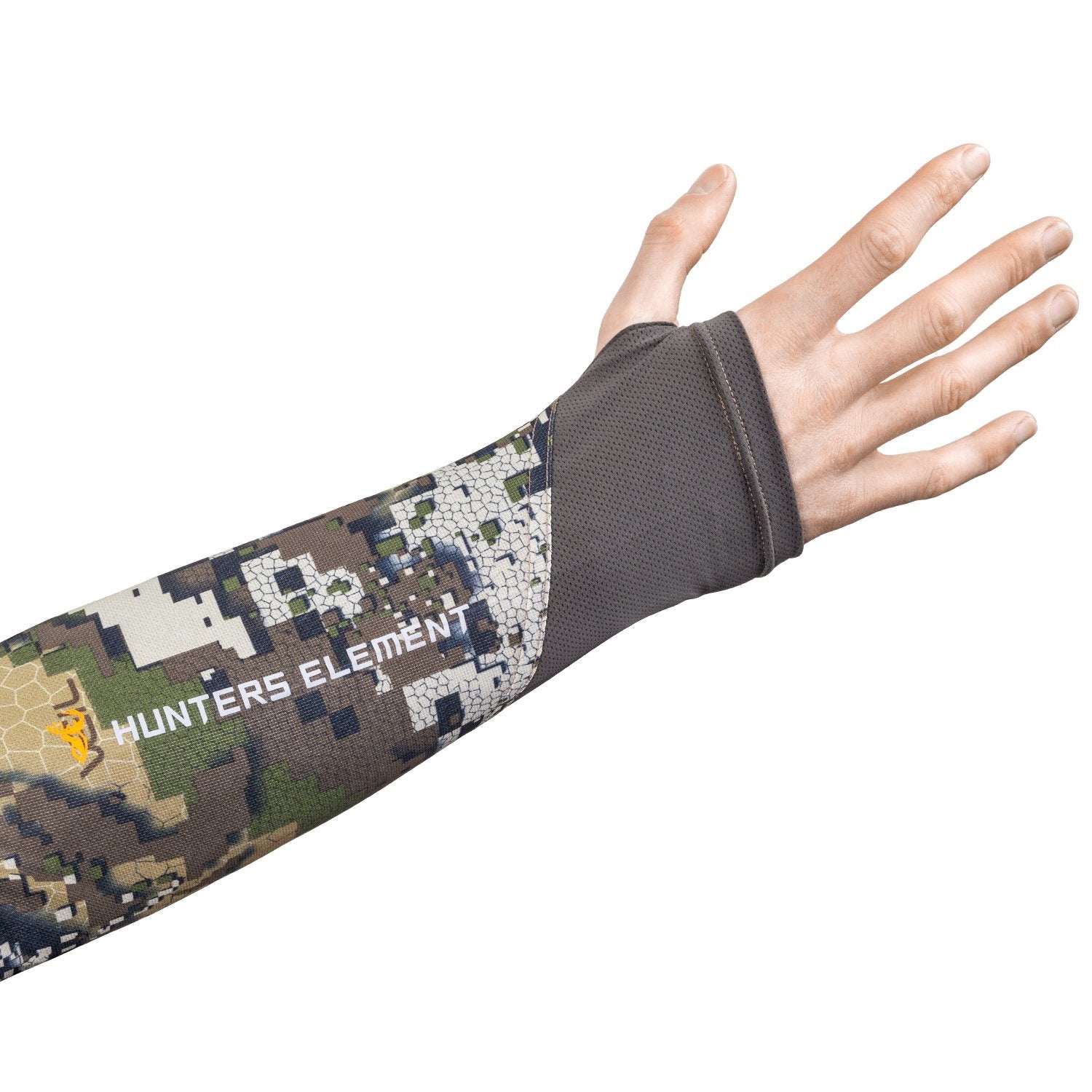 Thumb sleeve with hand in sleeve