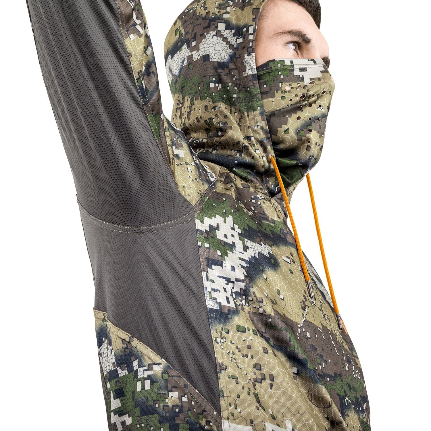 Underarm of Hunters Element Vantage Hoodie in Desolve Veil