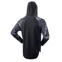 Back of Hunters Element Whakarapu Long Sleeve Hood in Desolve Blak