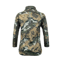 Back of Hunters Element Womens Zenith Top in Desolve Veil