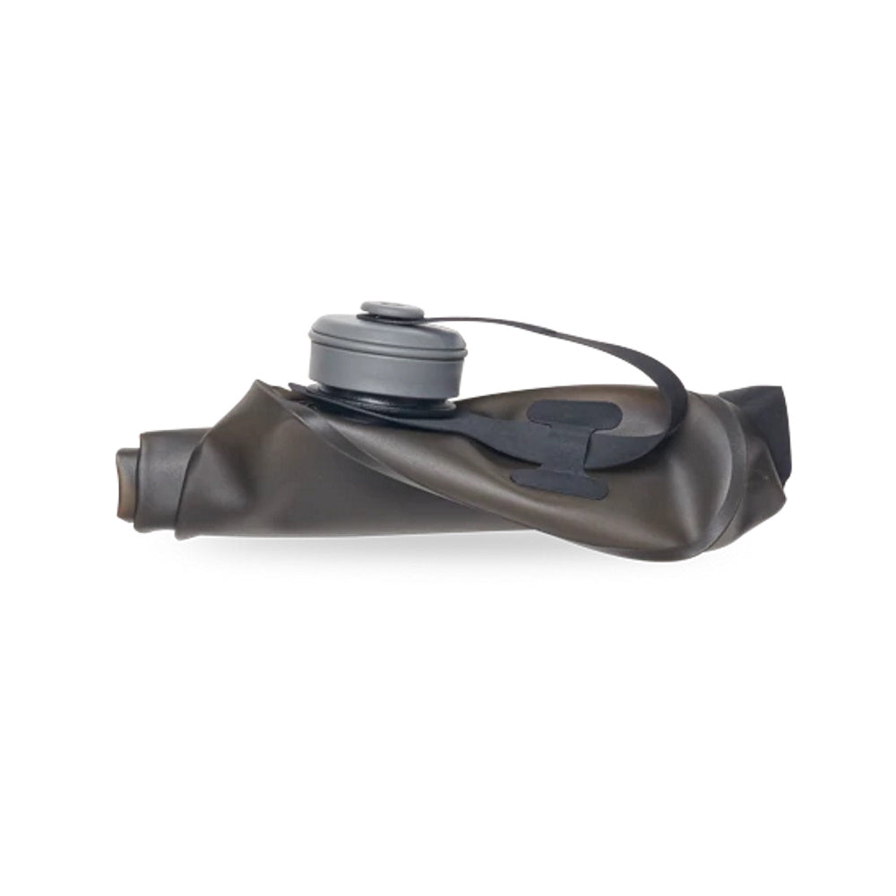 Hydrapak Seeker Bottle 2L in Mammoth Grey rolled up