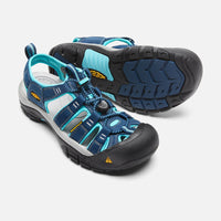 Pair of Keen Women's Newport H2 Sandals with one upright and one on it's side