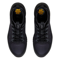 Top down view of KingGee Vapour Lace Up Safety Shoes in Black/Grey