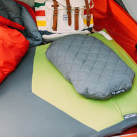 Klymit Luxe Pillow on a mattress