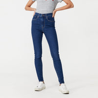 Front view of Levi's Women's Mile High Super Skinny Jean in Toronto Tears