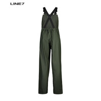 Back view of Line 7 Station Green Bib Trousers