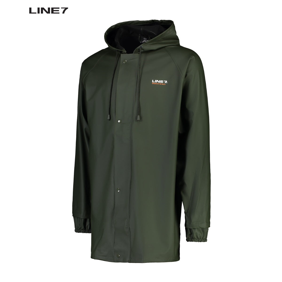 Front view of Line 7 Station Green Jacket V2 in Green
