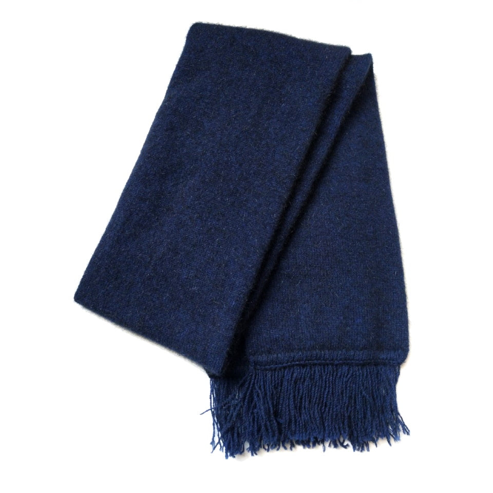 Lothlorian Possum Merino Plain Scarf in Midnight