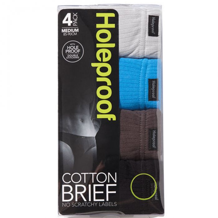 Holeproof Mens Cotton Briefs (4 Pack) in package