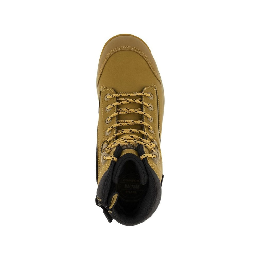 Top down of Magnum Precision Max Zip WP Soft Toe Work Boot in Wheat