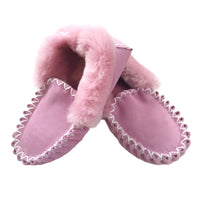 Merino Craft Sheepskin Moccasins in Pink