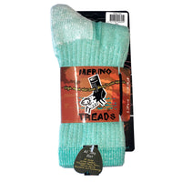 Merino Treads Allday Feet Wool Socks With White Inner in Mint