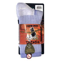 Merino Treads Allday Feet Wool Socks With White Inner in Night Sky