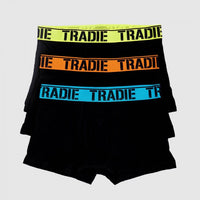 Tradie Mens 3pk Fitted Trunk in Fluro Ban