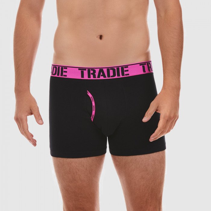 Front of Tradie Mens Man Front Trunk in Pink