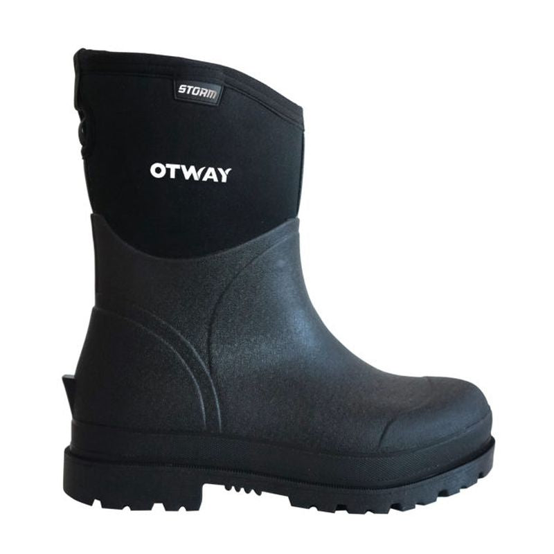 Side view of Otway Men's Storm Hybrid Boot in Black