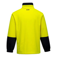 Back of Portwest Polar Fleece Half Zip Jumper in Yellow