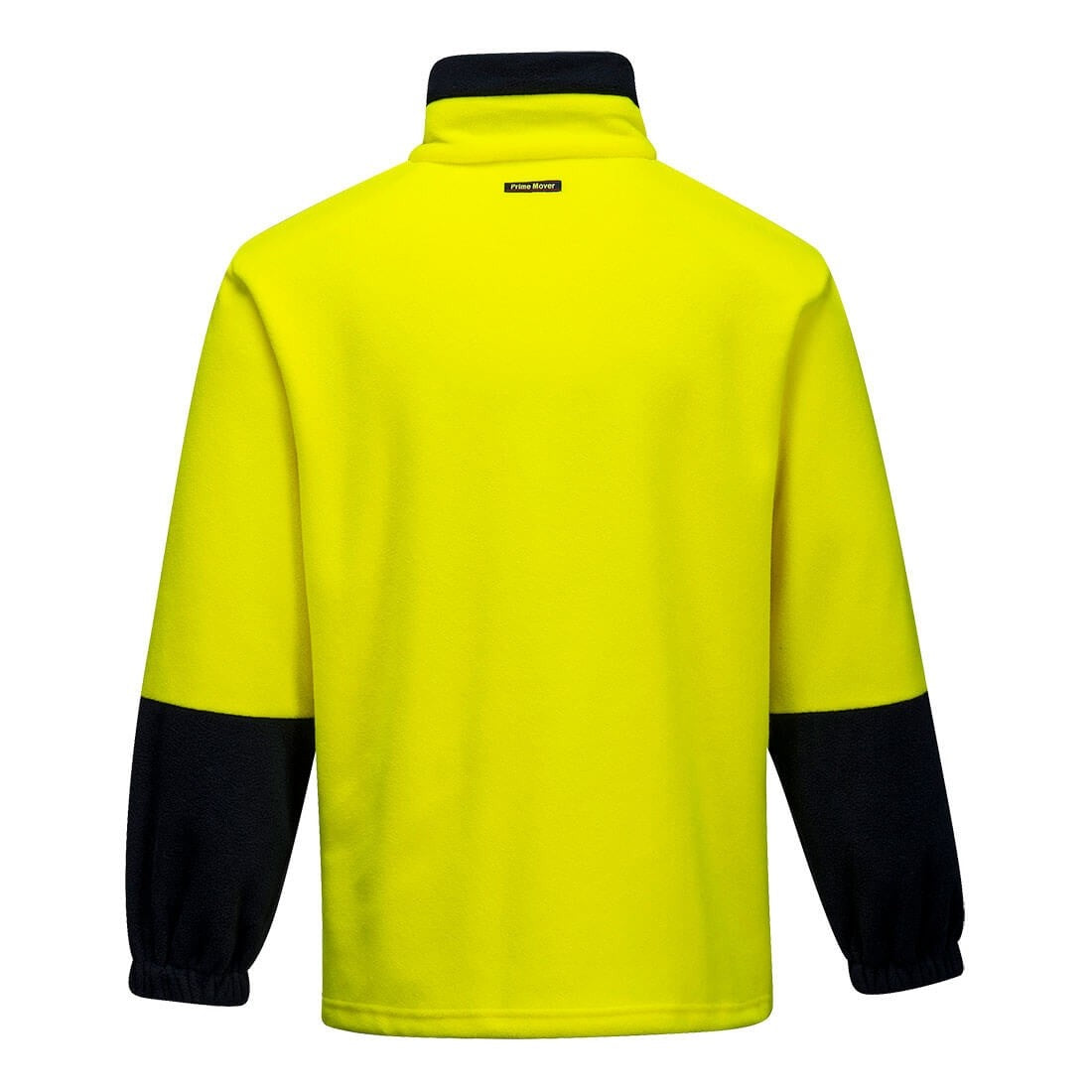 Back of Portwest Polar Fleece Half Zip Jumper in Yellow