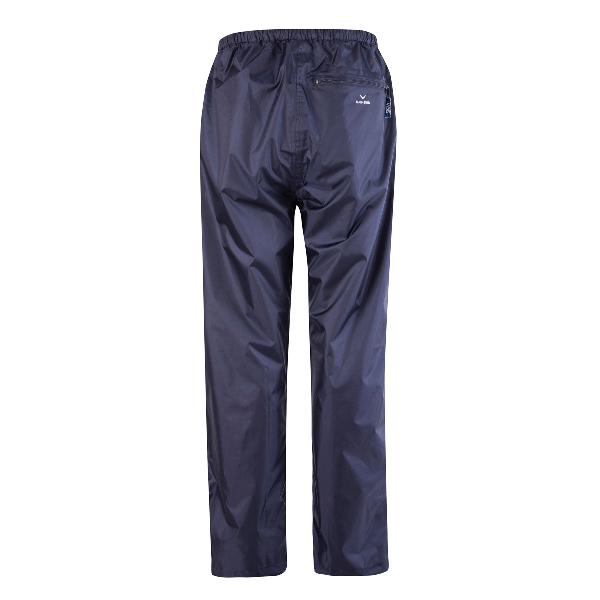 Back view of Rainbird Stowaway Pants in Navy