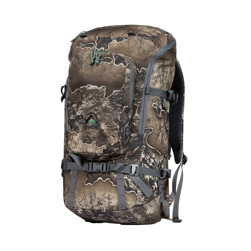 Front of Ridgeline Day Hunter Plus 35L Pack in Excape Camo