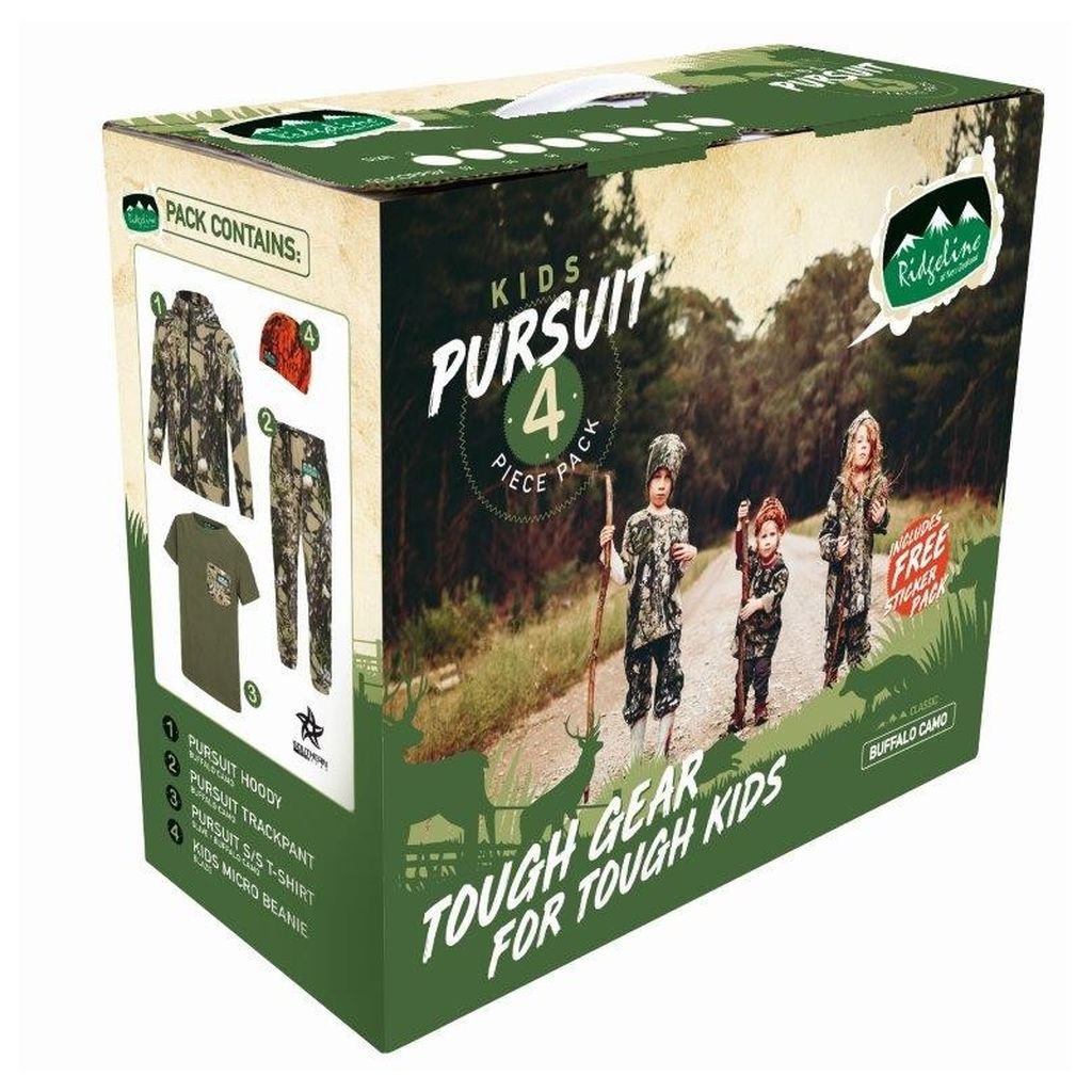 Ridgeline Kids Pursuit Pack Buffalo Camo Box